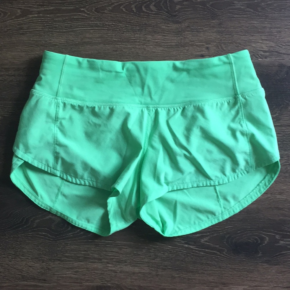 Lululemon Run Speed Shorts Light Green Sz 2